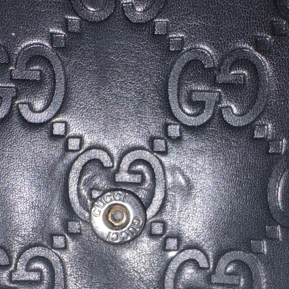 Gucci Authentic Black GG Embossed Wallet Long with Italian leather. - Picture 10 of 15
